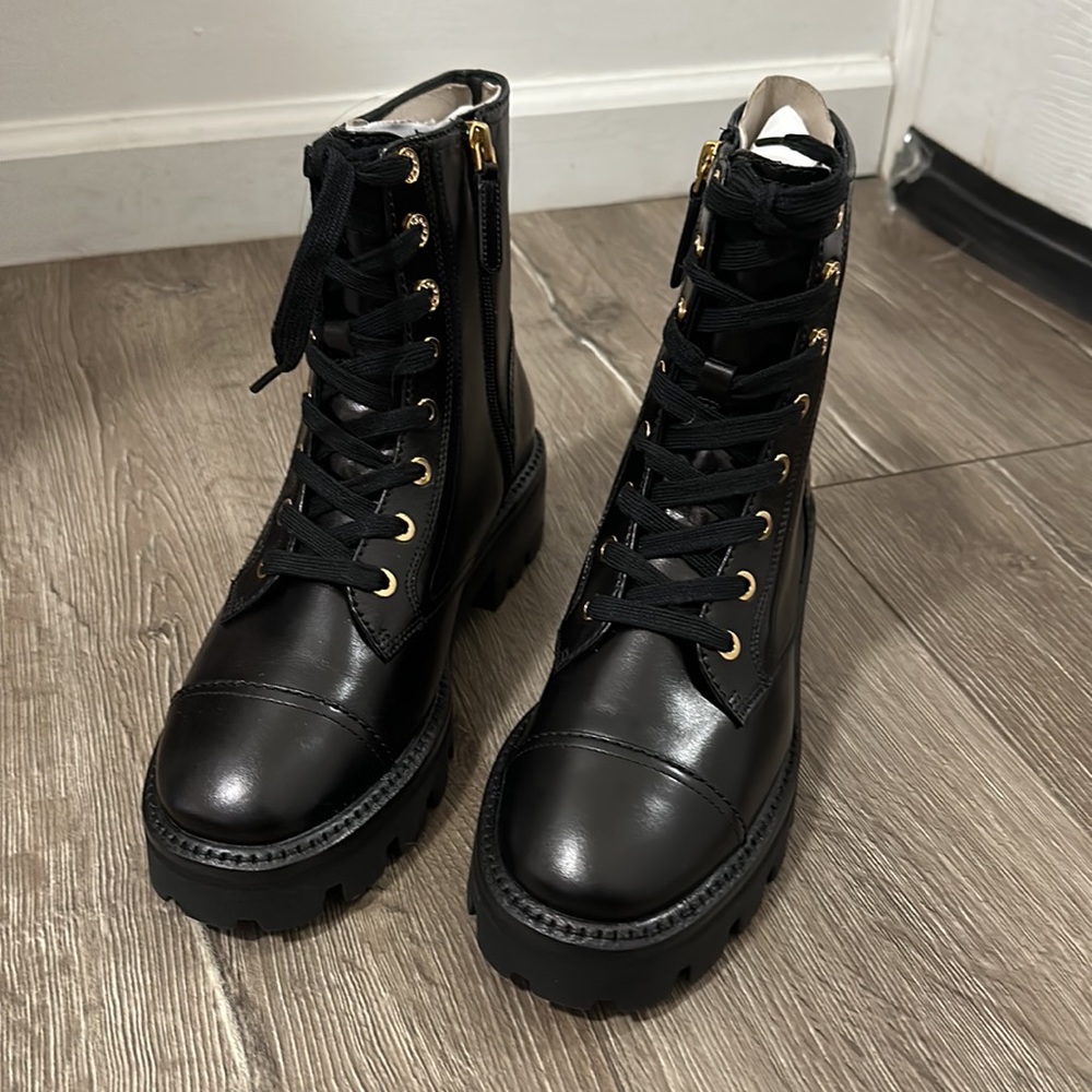 Kate Spade Merritt Lug Booties, Black Size 8